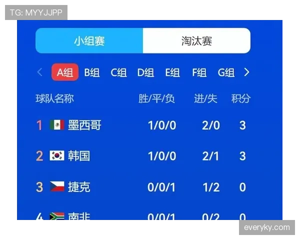 墨西哥9分领跑A组：世界杯小组赛成绩整理